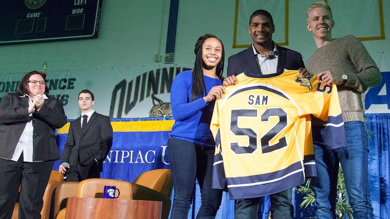 Michael Sam at QU